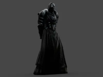 Dark Enforcer Sci-Fi Soldier Rigged and Game Ready 3D Model Low-poly 3D model