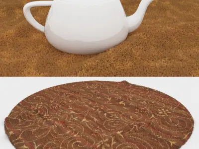 Round Rug Set 206 3D model