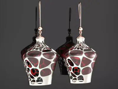 Earrings voroni Free 3D model