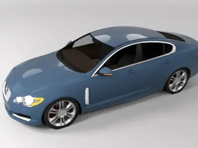JAGUAR XF LOWPOLY Low-poly 3D model