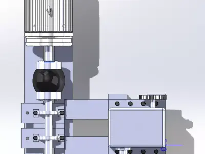 Belt Drive System with Electric Motor  3D CAD Model 3D model