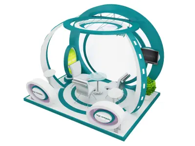 Booth Exhibition Stand a39a 3D model