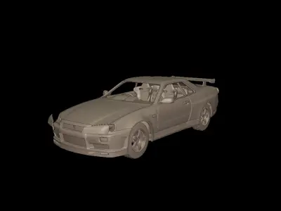 2002 NISSAN SKYLINE R 34 3D PRINT MODEL 3D print model