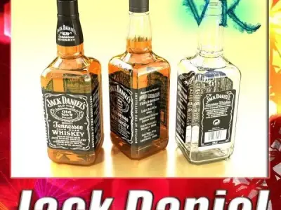 Jack Daniels Bottle 3D model