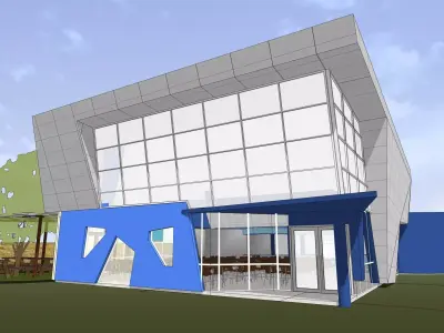 Mini canteen 3D model