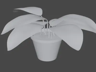 Plant pot  Low-poly 3D model
