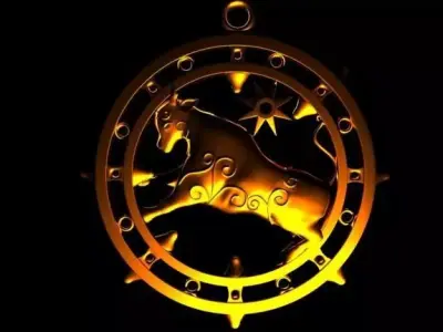 Taurus horoscope for zodiac sign 3D model