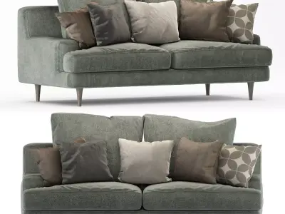 Roche Bobois sofa green 3D model