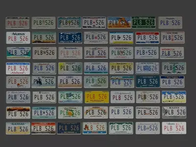 License Plate 3D model