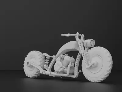1 to 24 Scale Motorcycle ready to print 3D print model