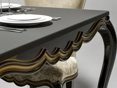 Dining Tables Set 01  3D model