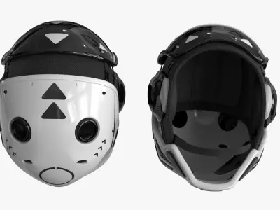 Bonehead Helmet Low-poly 3D model