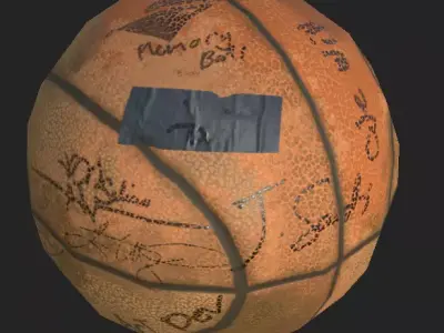 Basketball Low-poly 3D model 11