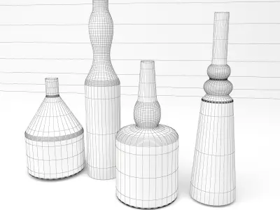Decorative vases 2 Free 3D model