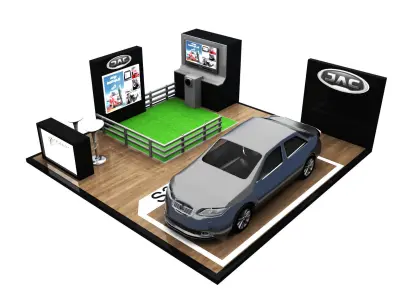 Booth Exhibition Stand a272 3D model