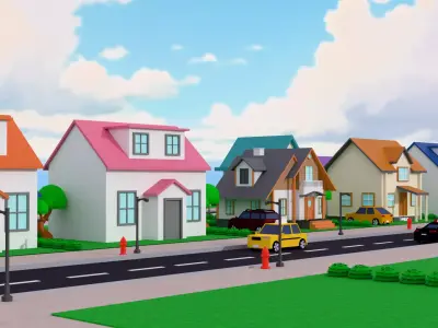 Lowpoly house Low-poly 3D model