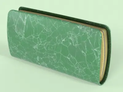 Clutch Purse Wallet Low-poly 3D model