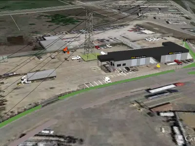 Exterior Model google earth industrial site Free 3D model