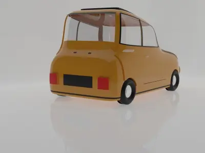 classic and unique car low poly model Low-poly 3D model