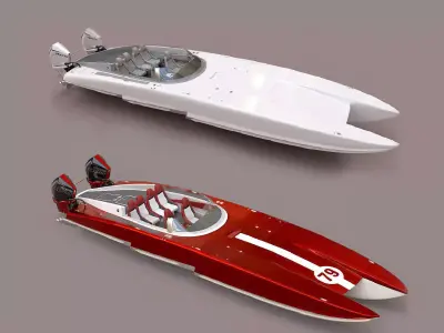 Powerboat 3D Model Pack