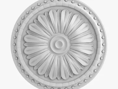 Rosette 4 decorative ceiling medallion 3D model