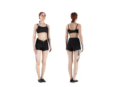 Woman sport 42 Low-poly 3D model