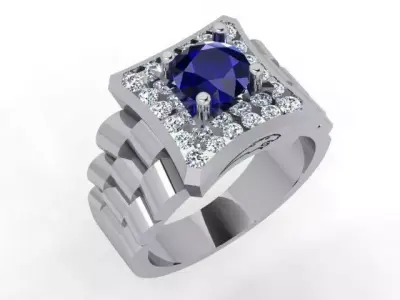 A Showcase of Luxury Men Rings Inspired by Watches 3D print model buy