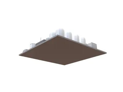 Low Poly Nuclear Power Plant v1 001 Low-poly 3D model