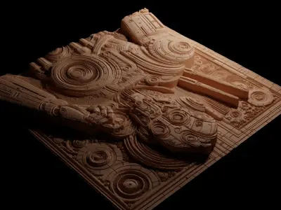 Robot CNC 3d Print High Relief Sand Casting 3D print model