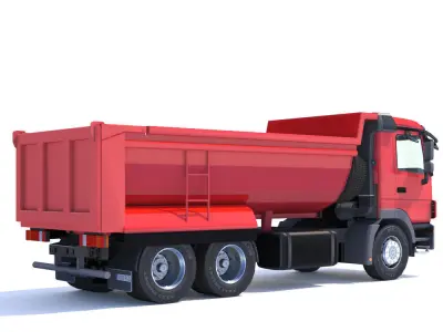 Mercedes Actros Dumper Low-poly 3D model