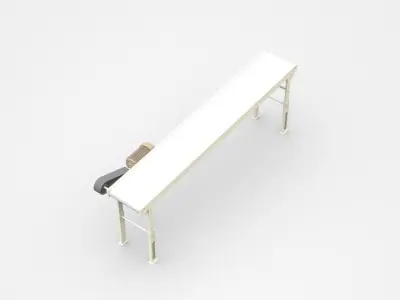 Bright Product Conveyor With Engine 3D model