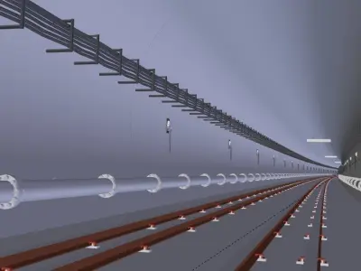 Tunel train tunnel 3D model