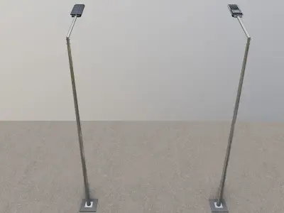 5 Meter Octogonal Lighting Pole -Single Consol 3D model