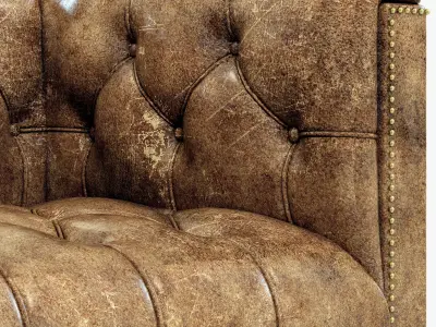 Restoration Hardware Savoy Leather Chair 3D model