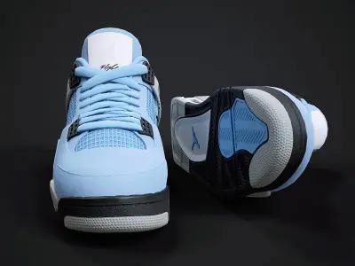 Air Jordan4-retro sneaker-v2 2 Low-poly 3D model