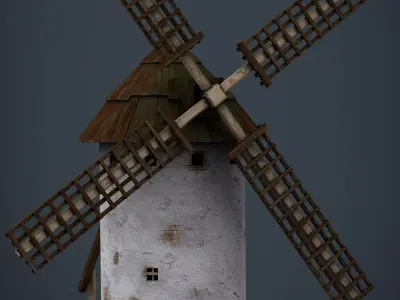 MOLINO DE VIENTO Low-poly 3D model