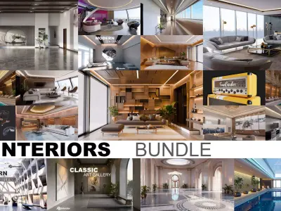 Interior Bundle 01 - 18 Environments 3D Model Collection
