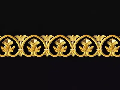 Central decor ornament for furniture 3D model 98