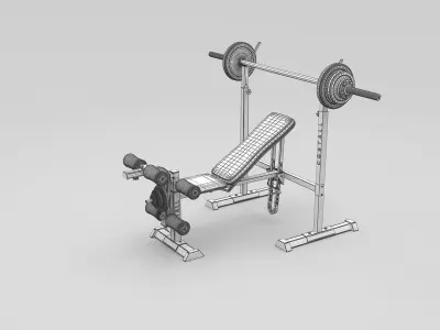 Weight Bench 3D model