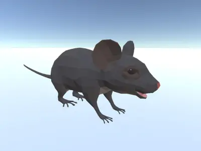Mouse Polyart Low-poly 3D model