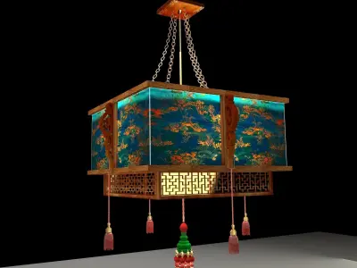 Chinese palace lantern 3D model 12