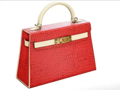 Woman Handbag Low-poly 3D model