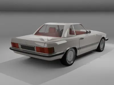 Mercedes SLC c107  Low-poly 3D model