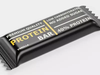 Protein Bar - Product Concept Packaging Low-poly 3D model