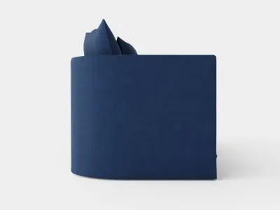 Monroe sofa indigo Low-poly 3D model