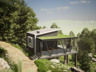 043Modernhouse1f77m2 3D model