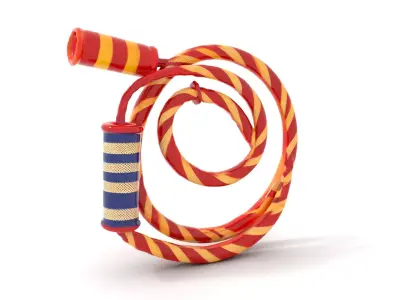 Striped Jump Rope model pack Low-poly 3D model