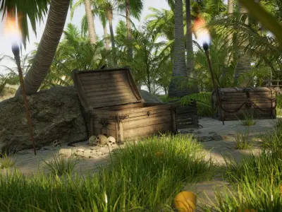 Tropical Island  pack Low-poly 3D model