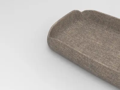 Tres Tray Low-poly 3D model