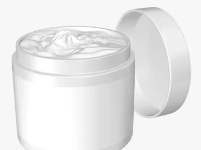 Cosmetics Jar with Cream 3D model